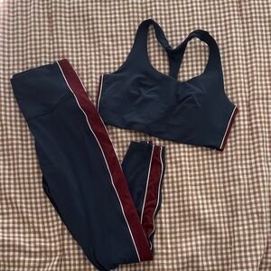 Navy and Burgundy Activewear Set